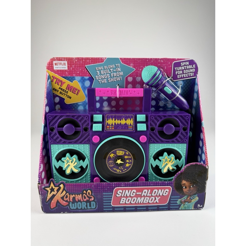 eKids Karma's World Sing-Along Boombox Purple Teal Netflix Series KW-115 Toy